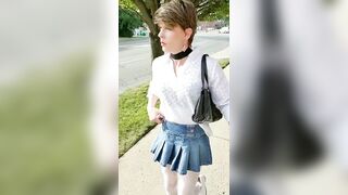 A petticoat so short my rod is peeking out