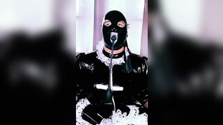 Latex Sissy Maid Gag Talk