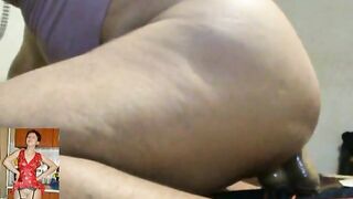 Bottles and a cucumber in the booty