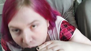 Obese Transsexual big beautiful woman Having Pleasure with BBC Tgirl Ally