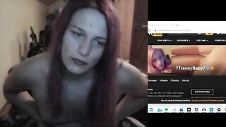 Shemale BB Live Stream (jerking off Knob Fingering Dark Hole and Jiggling Boobs