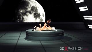 Hawt Sex in the Space Station! Sci-fi Hawt Tranny Plays with a Hawt Beauty