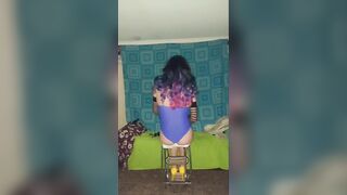 Teasing and dancing to large cum explosion
