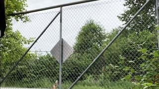 Silicone Crossdresser Flashing on the Roadside