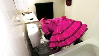 Sissy Maid Handcuffed to Biffy