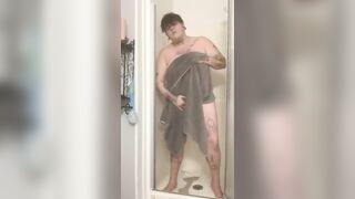 Trans Guy having Shower Joy-sub to OF for Full Movie Scene