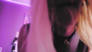 Brunette Hair Domme Eva Latex play with a Blond T-Girl Fetish Transsexual Hawt Bridget Ding-Dong Suck toys