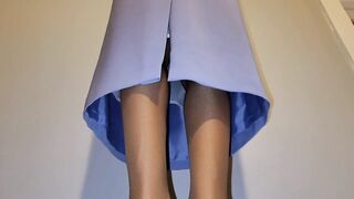 Lengthy office petticoat with slide
