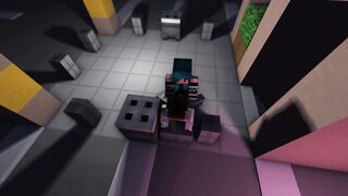 Minecraft porn parody - Sex of 2 sissies on a darksome night on the roof of a parking lot - 4K 60 FPS