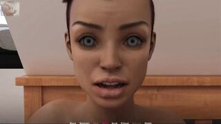 Step sister noticed masturbation and offered to masturbate jointly. CG dong hotty.