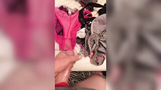 Teen crossdresser sissy clothed up and playing in stepsisters room