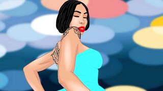 Trans large butt bbc pornstar Ashley Hunter toon showcase.