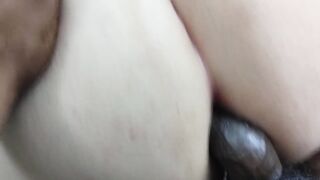 big beautiful woman T-Girl Barebacked by BBC and Gets Cummed On POV