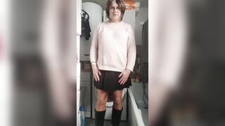 patty crossdresser Hose or nylons and removing my anal plug