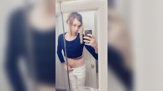 Trans Cutie showing her pants