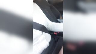 sissy pussy goes for a drive to the shops
