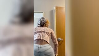 T-Girl sex hungry knob puppet twerking her booty in hotel bliss and freedom