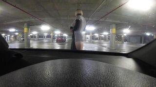 Carpark Sissy Bitch Nearly Caught