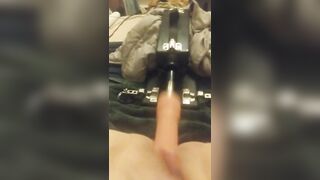 Post op trans beauty bangs her cunt with a banging machine untill this babe cums and squirts