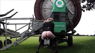 Shemale Riding Sex Tool On Farm Machinery
