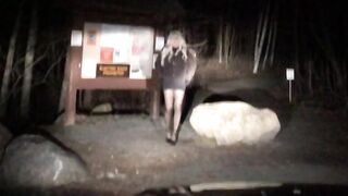 Daring walk in my lewd short costume + high heels gets me bound up ...