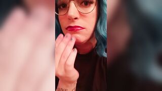 Trans gal finger sucking ASMR with spit