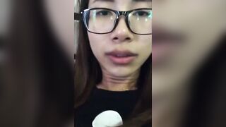 Katoey Thai Ladyboy next door masturbating and cumming sperm