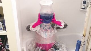 Roll Exe Cosplay Clear Plastic PVC Suit Sissy Blue Slime