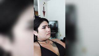 T-Girl Milks Her Rod, Cums on Pizza and Eats it!