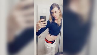 Transsexual Shows Off Her Pants