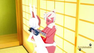 Pokemon Comics - Pokemon Manga - Cinderace Gets Cum On Blaziken's Breasts Then Bangs Her