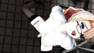 【SEX-MMD】Teacher - Sex Vibrator + Oral-Job to Futa in public train【R-18】