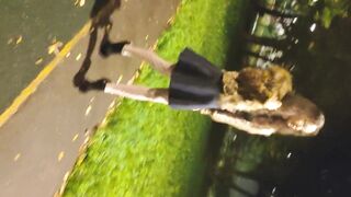 Hot sissy walking in public