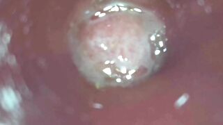 Inside my virgin butt and charming pink twat meat with my 1st endoscope attempt in one on my toys