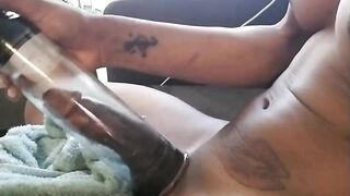 Hot BBC black Shemale Pumps Schlong Super massive & jerks untill completion