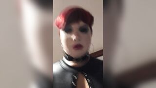 Donna's Dressup Journey (female mask, trans, crossdress, short hair, hose, bodysuit, mask, fetish)