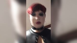 Donna's Dressup Journey (female mask, trans, crossdress, short hair, hose, bodysuit, mask, fetish)