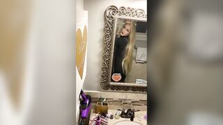 Crossdressing into Golden-Haired Sexy Woman