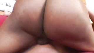 Ebony Tgirl With a BBC dominates a Hairless Boy - T-Girl Bang Fest