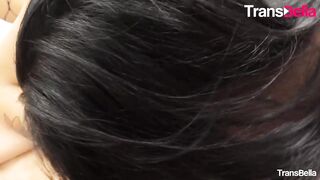 TRANS BELLA - Brunette Hair Tgirl Erika Lavigne Anal Delight With Old Boyfriend