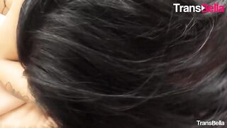 TRANS BELLA - Brunette Hair Shemale Erika Lavigne Anal Delight With Old Boyfriend