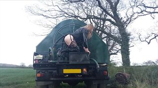 CD Bitch Squirting Milk From Her Butt Outdoors