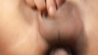 Man sprays cum on transsexual after banging her butt and getting ramrod sucked