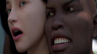 Bully feeds a sexy TS Mammas mouth with BBC