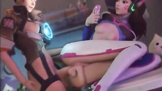 Shemale Hentai Tracer Banging Shemale Hentai D.Va {Overwatch Futanari Porn}