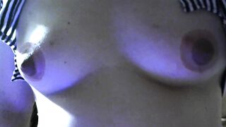 puffy teat sensitive boobs after titty suckers on for two hours