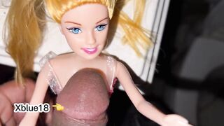 Lady golden-haired tgirl gal gets oral pleasure sex in the bath
