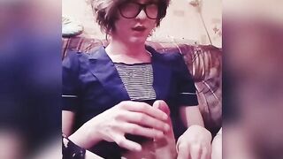 Hattabi4ik Crossdresser Fapping Cute Large Wang (Homemade)