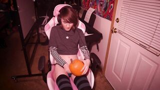 Femboy Transgirl Lemmi Bangs a Pumpkin
