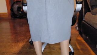 Grey office petticoat with hose